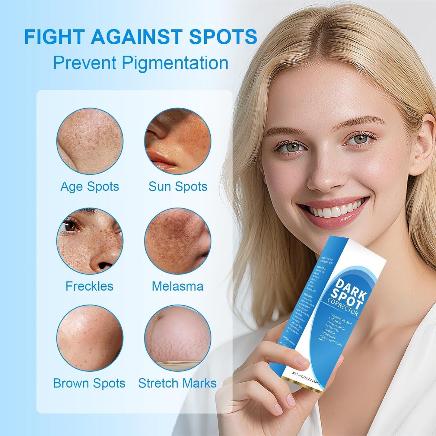 Dark Spot Remover for Face, Dark Spot Corrector, Dark Spot Serum for Sun Spots, Age Spots, Brown Spots,Acne Scars,Melasma Brown Spot -Advanced Formula with Niacinamide Vitamin C (1 Fl Oz (Pack of 1)