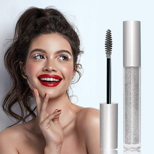 Question Beauty Glitter Mascara, Sparkle Mascara for Eyelashes, Questionbeauty Glitter Mascara, 4D Glitter Lash Mascara for Women Waterproof (Gold+Purple+Silver)