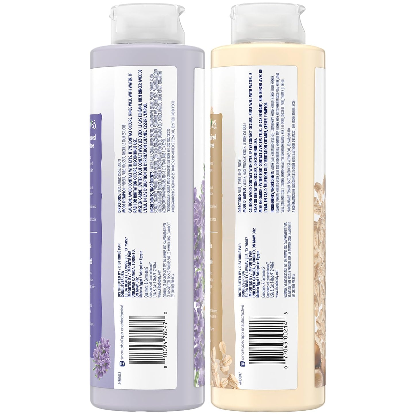 St. Ives Body Wash Variety 2-Pack – Soothing Oatmeal & Shea Butter + Calming Lavender & Chamomile, 100% Natural Extracts, Cruelty-Free, 22 Oz Ea