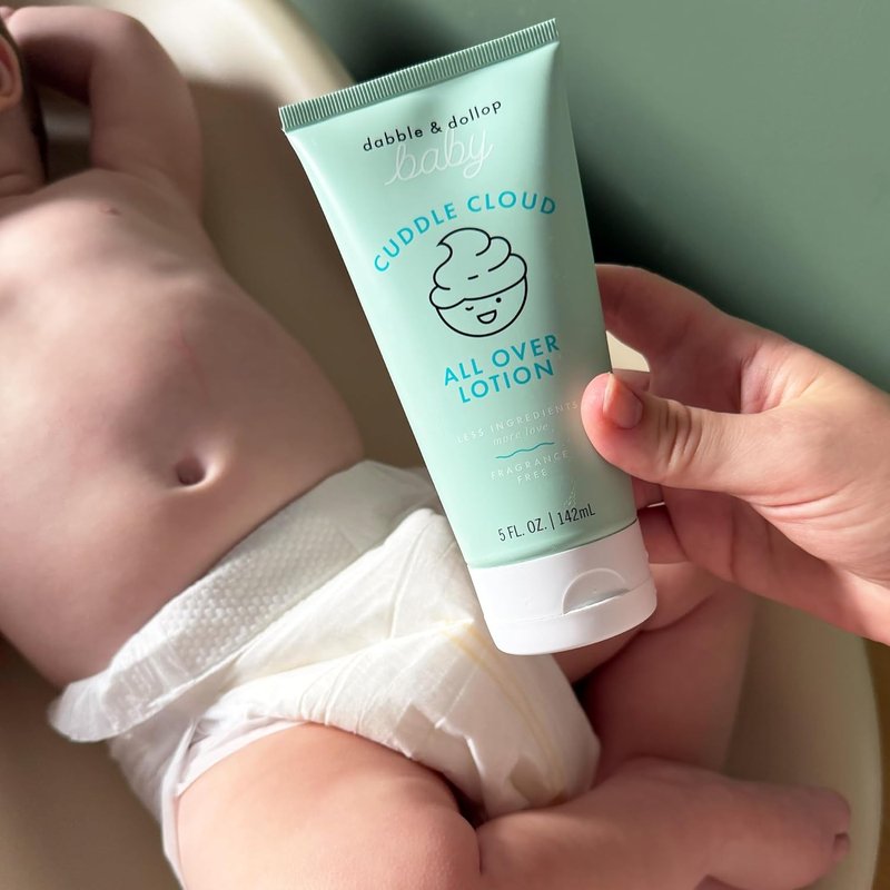 Dabble & Dollop Baby All Over Lotion - Fragrance-Free Moisturizer for Sensitive Skin | Lightweight Hydrating Cream (5 fl oz)