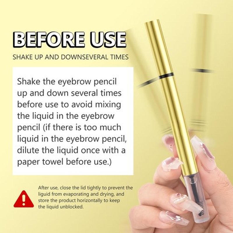 2 in 1 Long-Lasting Eyebrow Pencil and Brow Up-Grade Gel, Light Brown and Brown Shades (4#Black Brown)