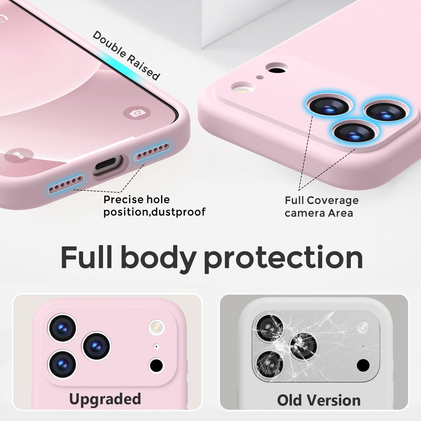 Ktele Magnetic for iPhone 17 Pro Max Case [Compatible with Magsafe] [Premium Silicone Satin-Smooth Touch] Slim Shockproof Anti-Scratch Microfiber Lining Case, 6.9 inch, Chalk Pink