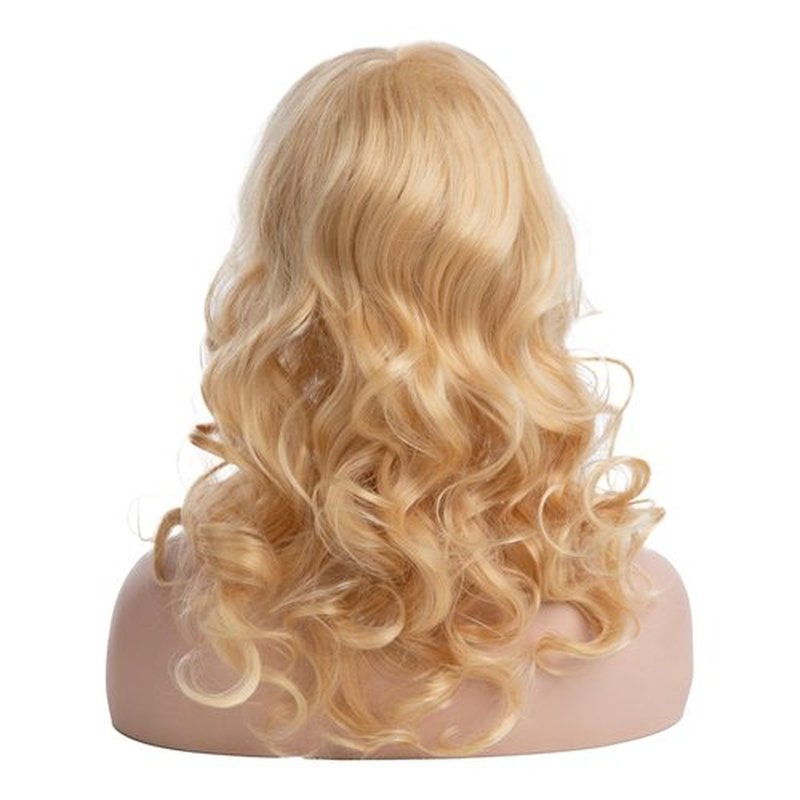 Wiwige Women Feathered Wig Long Wavy Blonde Wig Layered Vintage Costume Wig for Party