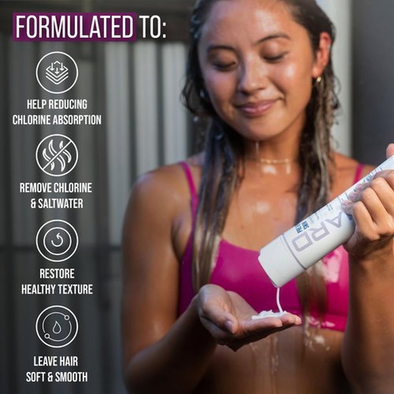 TRIHARD Pre & Post Swim Conditioner | Swimmers Conditioner | Pre Swim Hair Protection | Chlorine Removal Solution (Pack of 2)