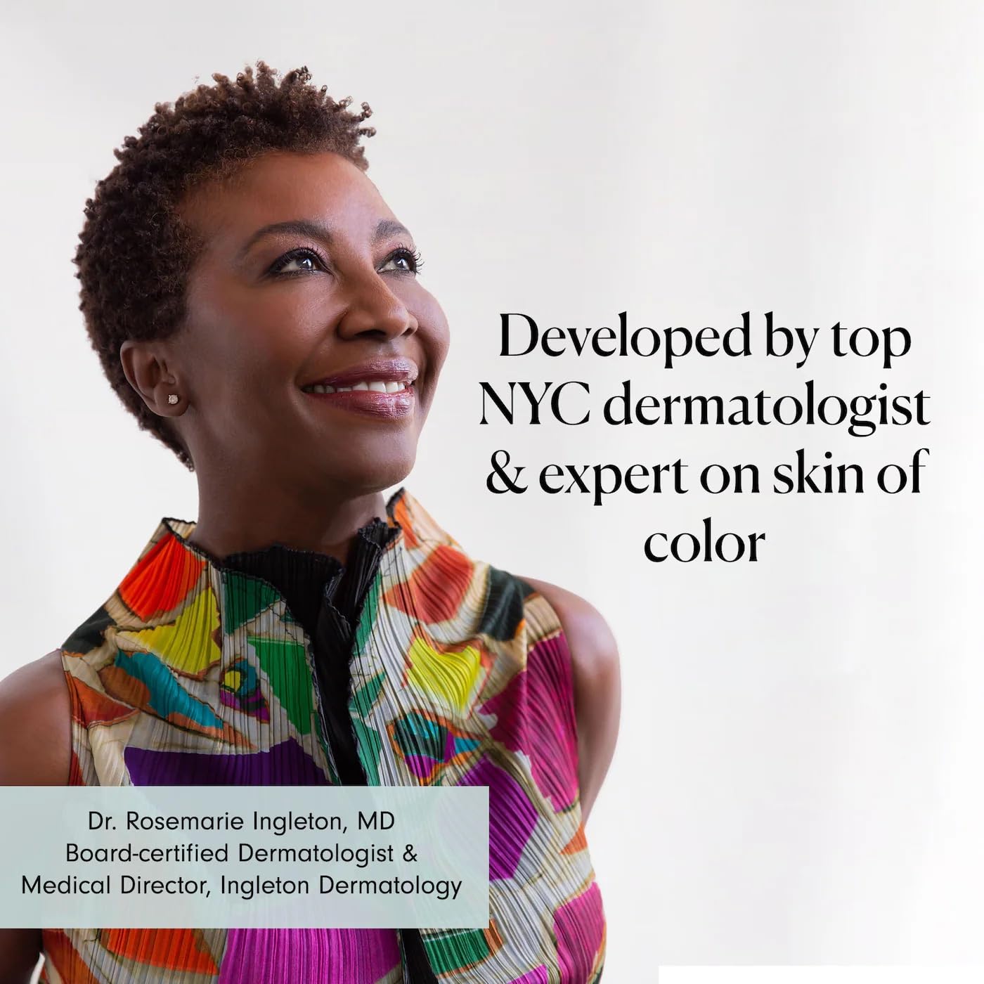 ROSE Ingleton MD Signature Face Moisturizer, Multitasking Facial Cream with Peptides, Ceramides, Hyaluronic Acid & Vitamin C, Dermatologist Developed, Vegan, Fragrance Free, Non-Comedogenic, 1.7 fl oz