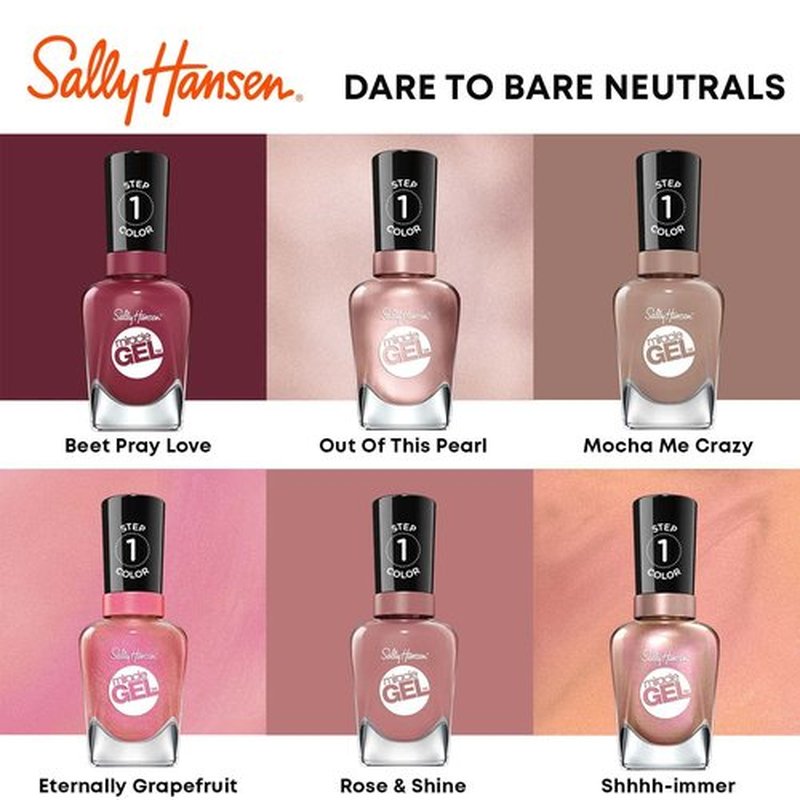 Sally Hansen Miracle Gel Nail Polish, Shade Love Me Lilac #494 (Pack of 2)