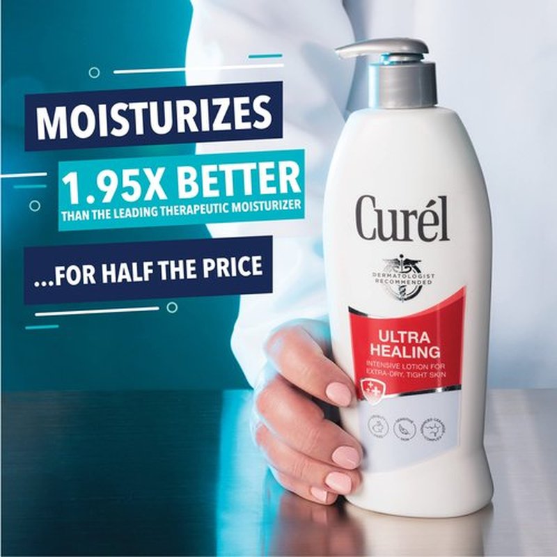 Curel Itch Defense Calming Body Lotion & Ultra Healing Lotion, Hand and Body Moisturizer for Extra Dry Skin, with Advanced Ceramide Complex and Hydrating Agents, for Tight Skin, 20 Ounces