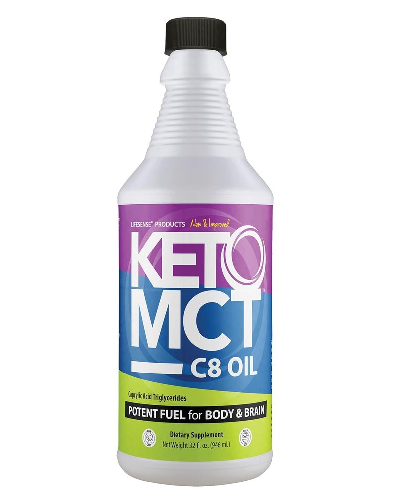 LifeSense MCT Oil - Keto-Friendly Coconut Oil Supplement | Boost Ketone Production, 32 oz