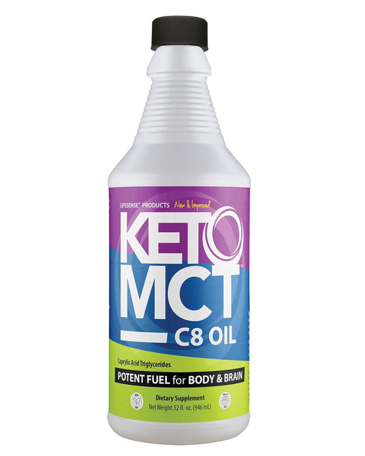 LifeSense MCT Oil - Keto-Friendly Coconut Oil Supplement | Boost Ketone Production, 32 oz