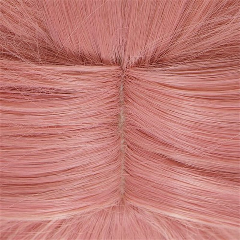 Mystylecos Genshin Impact Cosplay Yae Miko Wig Long Pink Wig with Bangs Halloween Costume Party Wig