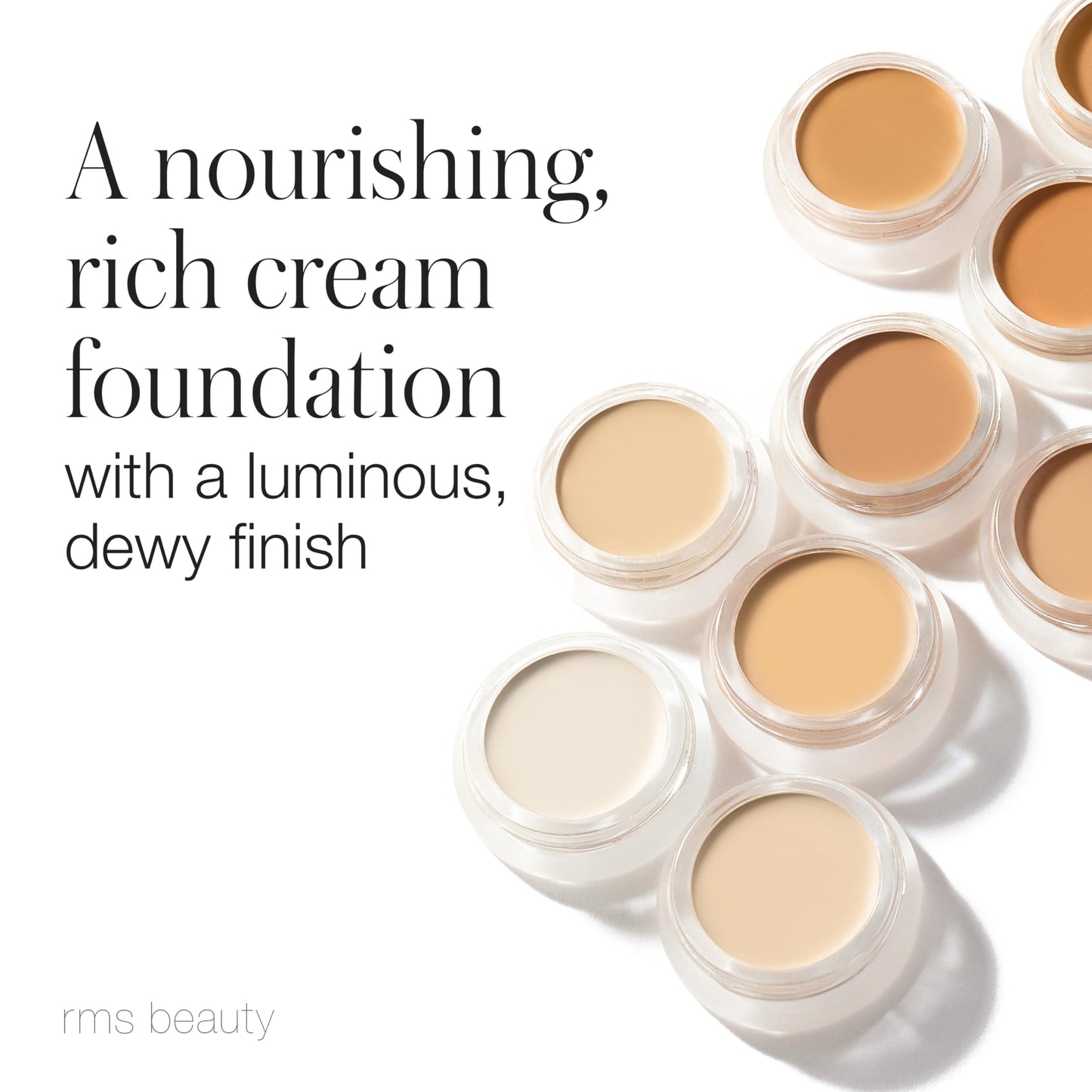 rms beauty UnCoverup Cream Foundation Hydrating Buildable Medium to Full Coverage with Natural Glow for All Skin Types Clean Beauty 18ml
