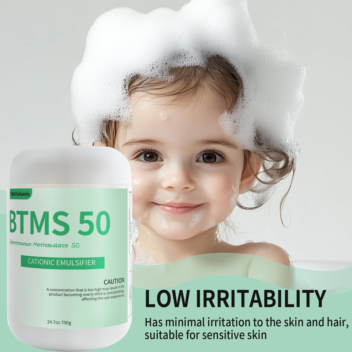FSbbTaibanle 24.7 oz BTMS 50 Conditioning Emulsifier granules, 100% derived from plant-based，Ideal for Leave-in Conditioner, Lotions, Shampoos and More