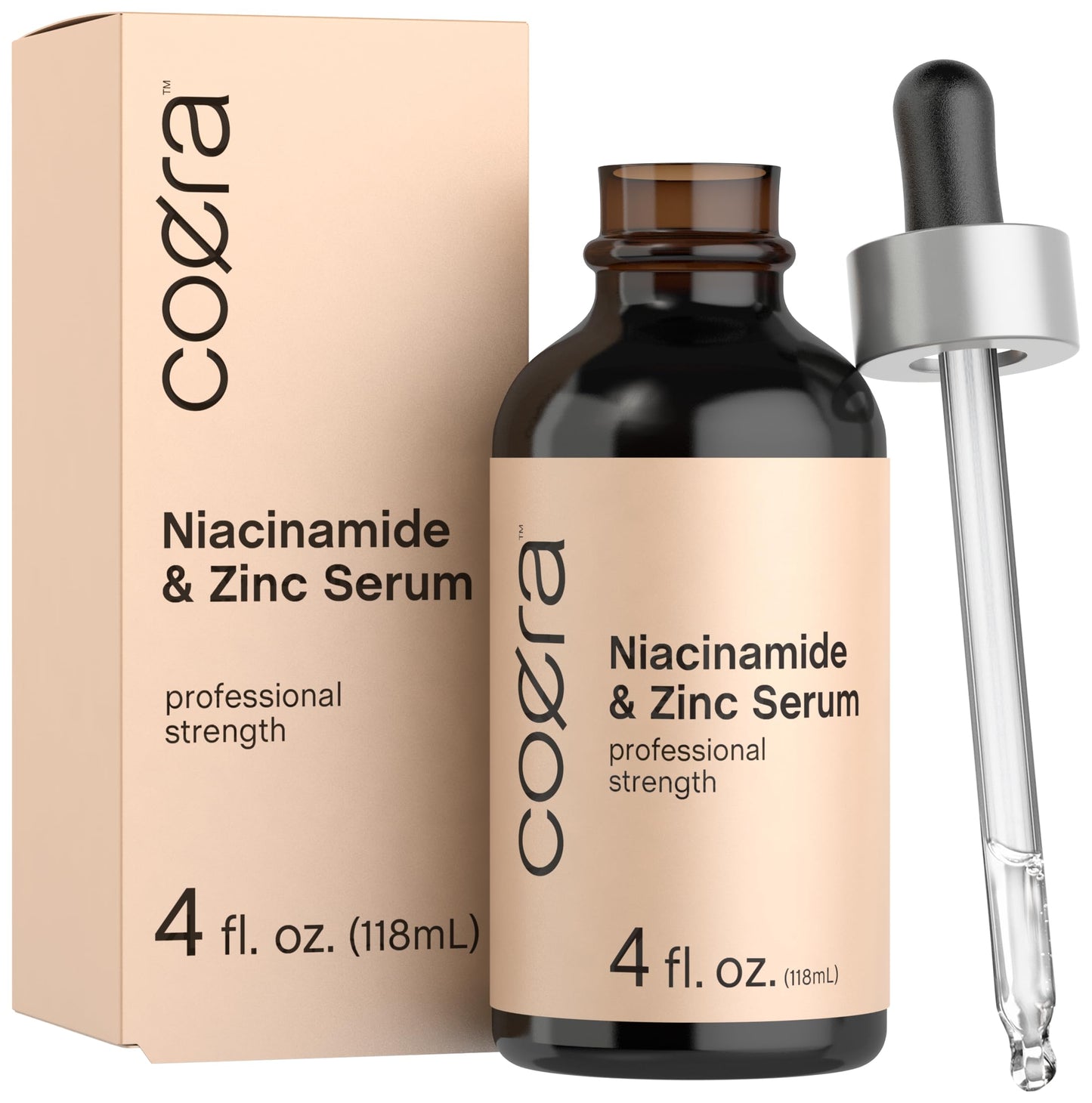Coera Niacinamide Serum with Zinc | 4 fl oz | Moisturizer for Face and Skin