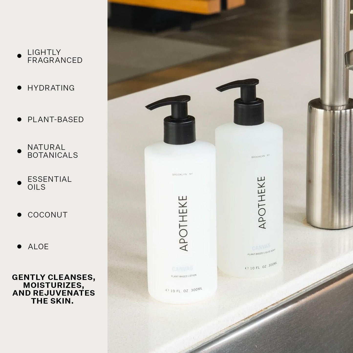 APOTHEKE Liquid Hand Soap, Hinoki Lavender - 10 Fl Oz Hydrating Handsoap with Premium Fragrance Oils Gently Cleanses, Moisturizes & Rejuvenates Skin - Scented Hand Wash for Kitchen & Bathroom