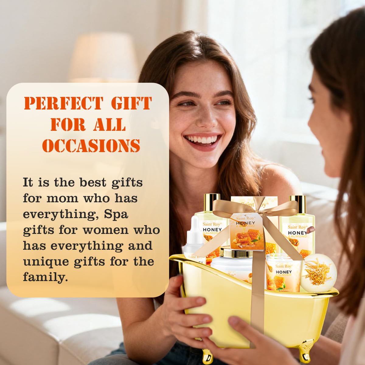 Shower kit gift Birthday Spa Gifts for Women, Honey Almond Bath Gift Set for Women, Spa Gift Basket for Women & Men, Home Spa Gift Set, Self-Care Spa, Bath Gifts Christmas, Mother Day, Anniversary