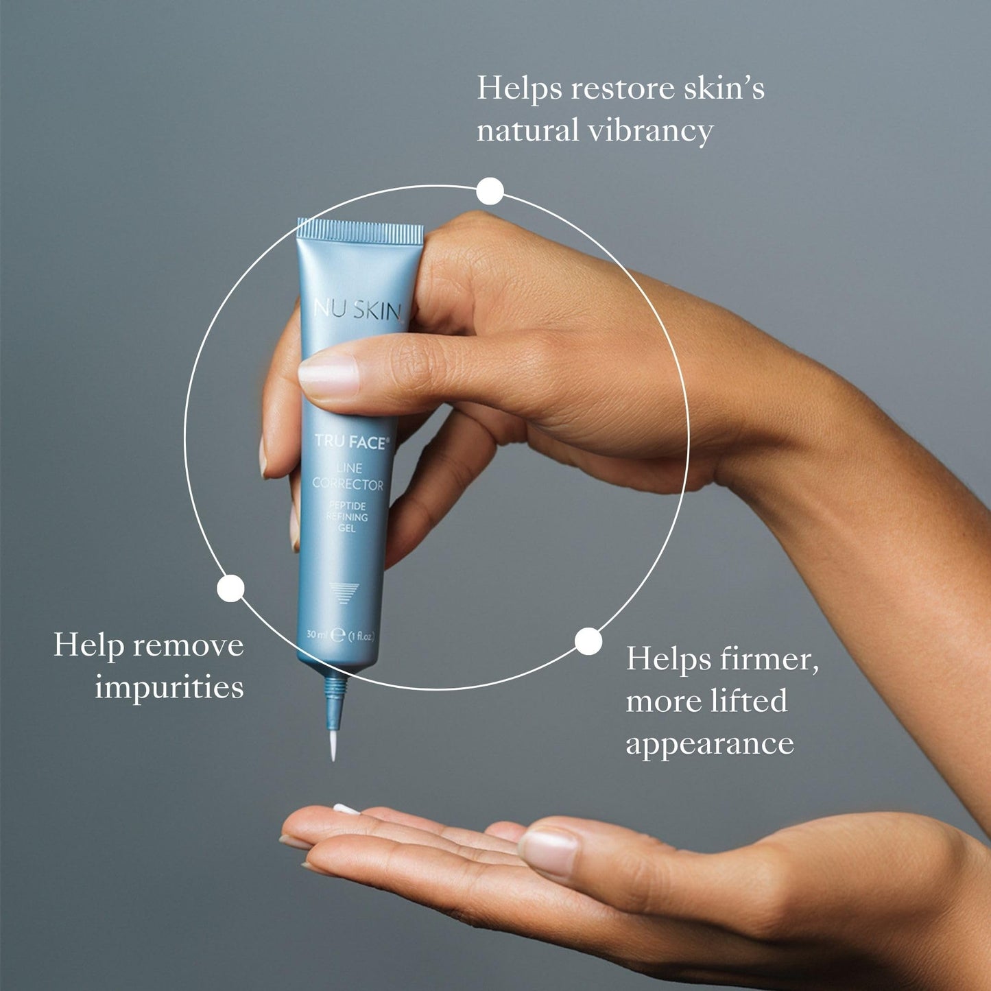 Nu Skin Tru Face Line Corrector | Peptide Refining Gel | 1 Fl Oz | 1 Pack
