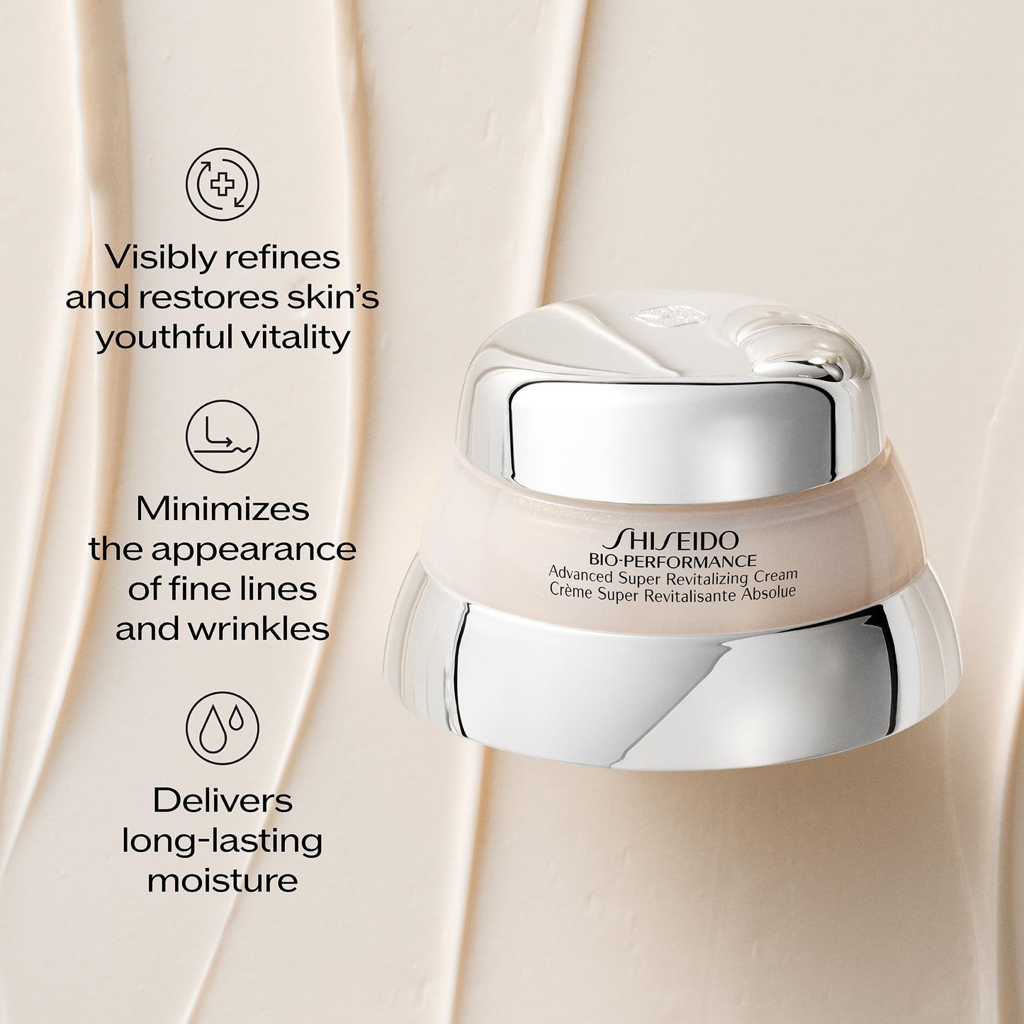 Shiseido Bio-Performance Advanced Super Revitalizing Cream - Large Size, 75 mL - Anti-Aging Moisturizer - Reduces Appearance of Fine Lines & Wrinkles, Provides Long-Lasting Hydration