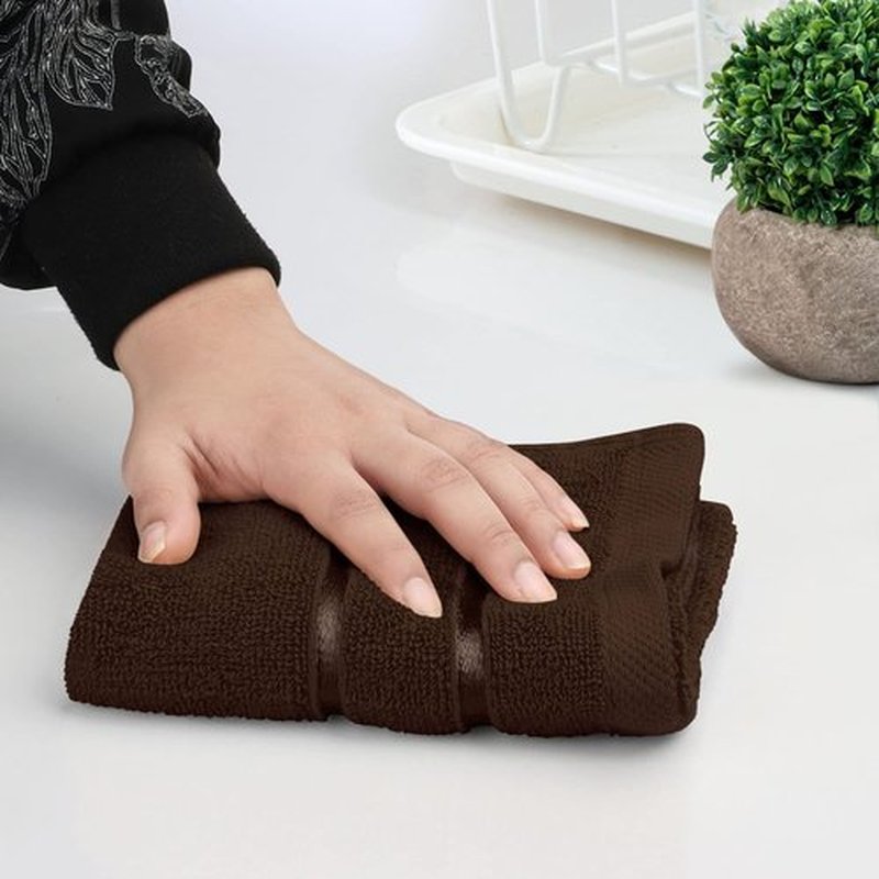 Utopia Towels - 216 Pack Viscose Luxury Wash Cloths Set (12 x 12 Inches) Cotton Ring Spun, Highly Absorbent and Soft Feel Essential Washcloths for Bathroom, Face Towel, Gym and Spa (Brown)