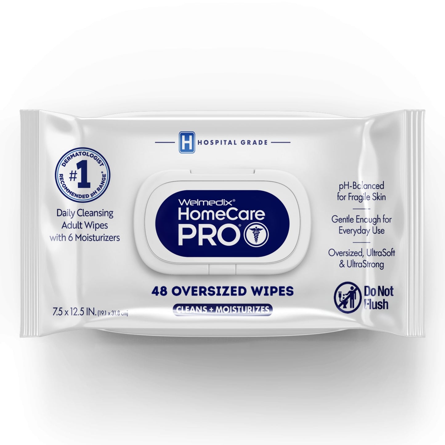 Welmedix Adult Bathing Wipes - Oversized No Rinse Bath Wipes
