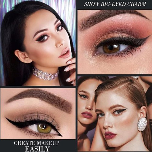 EZGHAR Bousalutend Eye Liner, Bousalurrens Eyeliner Cream, Bousalutend Eyeliner, Ayky Long Wear Gel Eyeliner, Matte Quick-Dry Natural Black Eyeliner Cream, Waterproof Smudge Proof (#01)