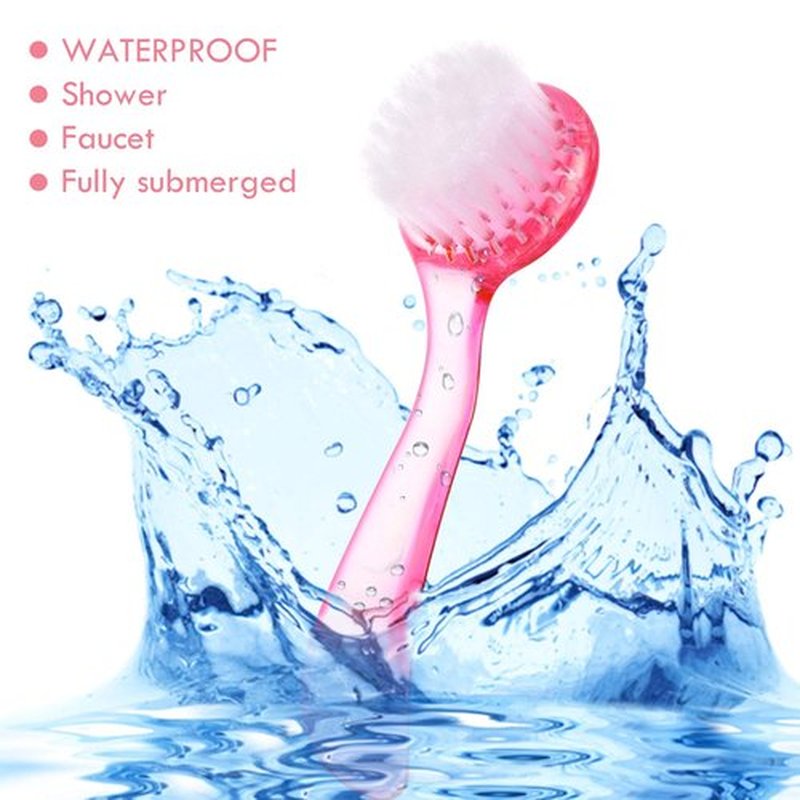 3 Pieces Facial Cleansing Brush Acrylic Handle Face Scrubbers Soft Bristle Exfoliator Cleaner Brush Scrub Exfoliating Facial Brush for Face Care Makeup Skincare Removal (Pink)