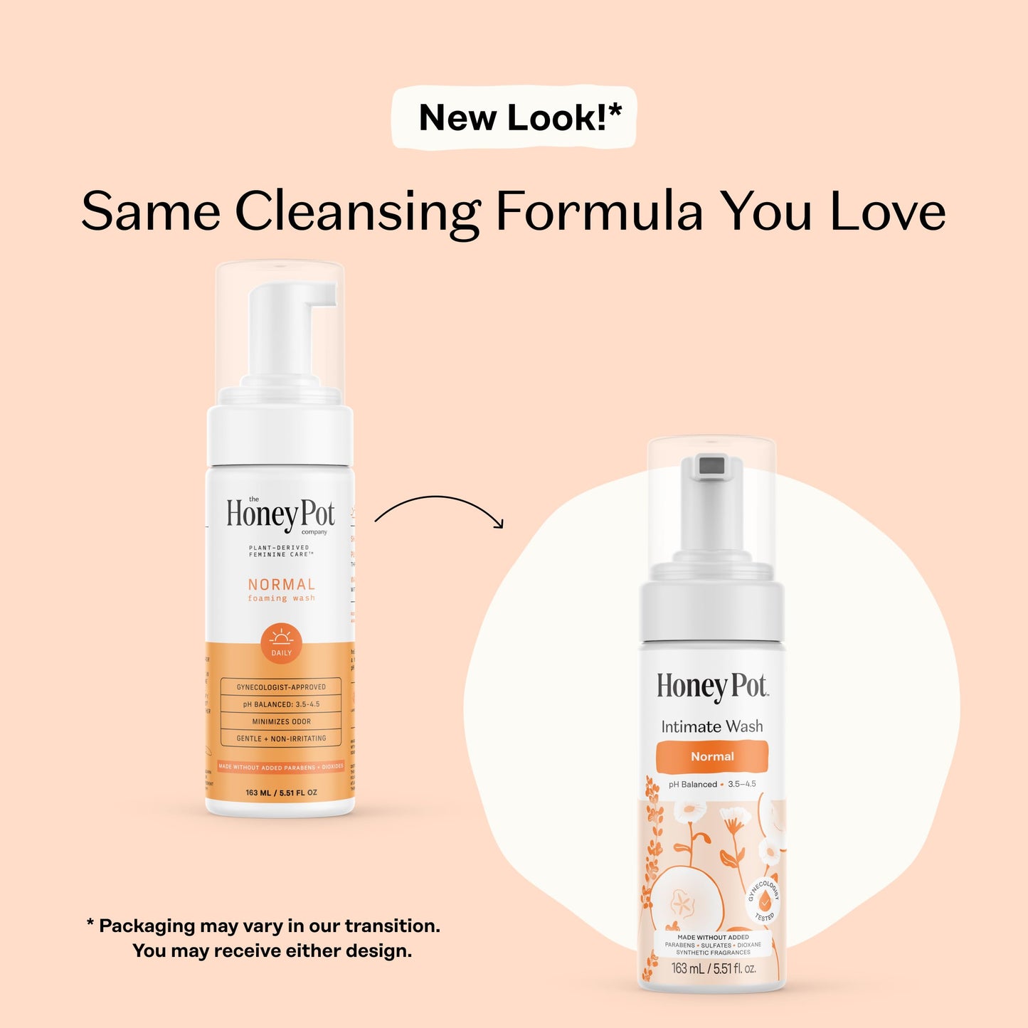The Honey Pot Company - Feminine Wash - Normal - pH Balanced, Herbal Infused Plant-Based Feminine Care for Sensitive Skin - Daily Intimate Cleanser for Women - 5.51 Fl Oz