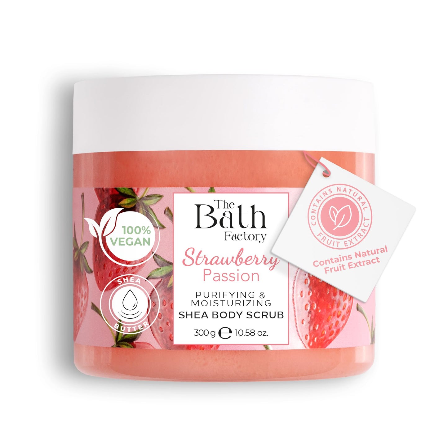 The Bath Factory Body Scrub Exfoliator, Vegan Body Scrub with Shea Butter, Jojoba, Baobab & Avocado Oils, Exfoliating Scrub and Shower Exfoliator Scrub for Smooth, Soft-Feeling Skin