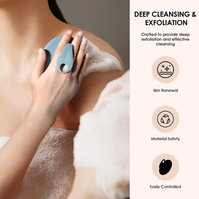 INNERNEED PP Shower Brush Body Exfoliating Scrubber, for Deep Clean Body Wash, Cellulite Treatment, Lymphatic Drainage and Blood Circulation Improvement (Pack of 4)