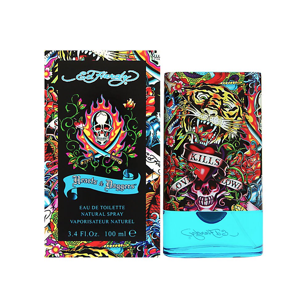 Ed Hardy Eau De Toilette Spray for Men - 3.4 oz | Christian Audigier Fragrance