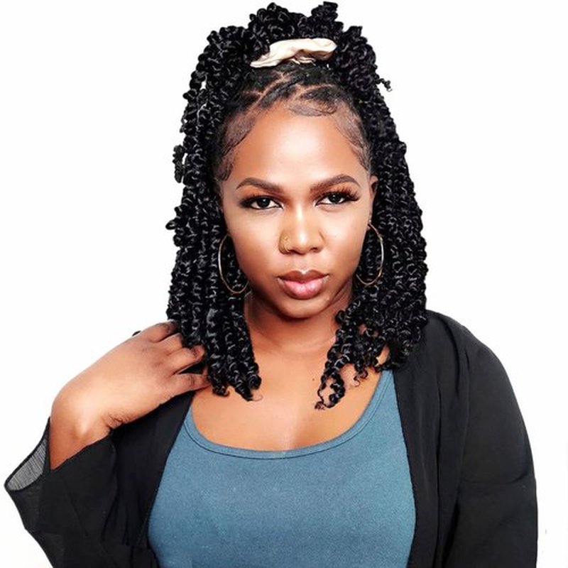 Passion Twist Crochet Hair Pre looped 18 Inch 8 Packs Ombre Crochet Passion Twist Hair Pre twisted Bohemian Crochet Braids for Women Synthetic Hair Extensions T27