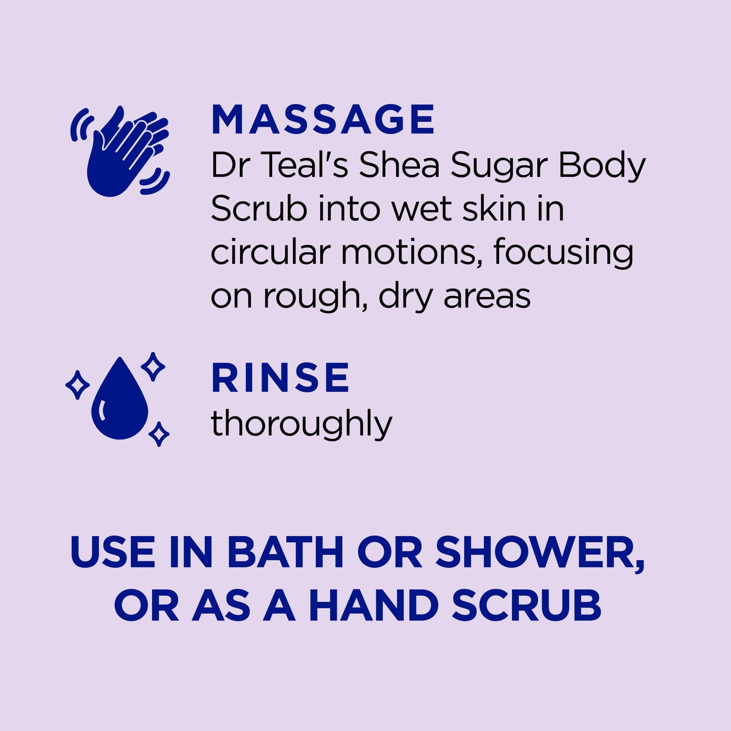 Dr Teal's Shea Sugar Scrub, Lavender Essential Oils, 19 oz (Pack of 3)