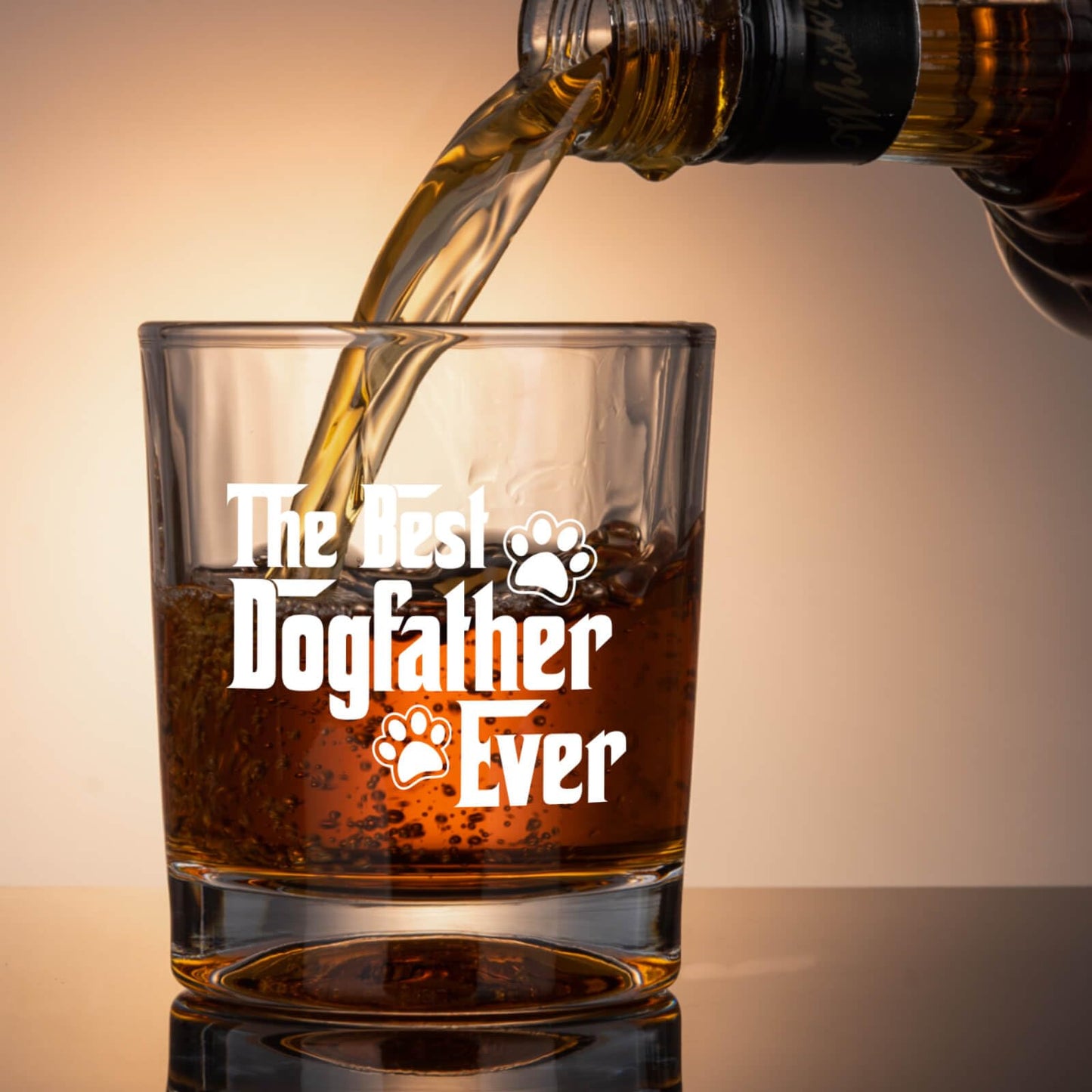 Dog Dad Gifts for Men, Christmas The Best Dogfather Whiskey Glasses for Men