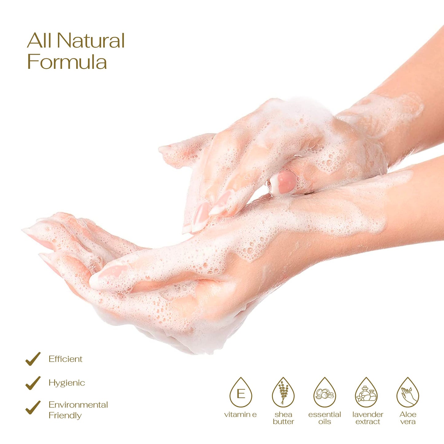 Foaming Hand Soap - Pack of 6 - Moisturizing Hand Soap with Aloe Vera & Essential Oils, Alcohol-Free Hand Wash in Citrus Blend, Lemon, Orange, Pomelo, Lime, Grapefruit, Hand Wash for Kitchen, Bathroom