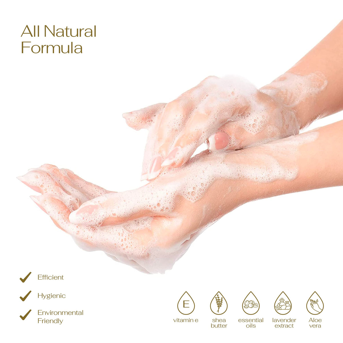Foaming Hand Soap-Pack of 3-Moisturizing Hand Soap with Aloe Vera & Essential Oils-Alcohol-Free Hand Wash in Fresh Orange Scent-Scented Hand Wash for Kitchen or Bathroom-Free Flawless Crystal Bracelet