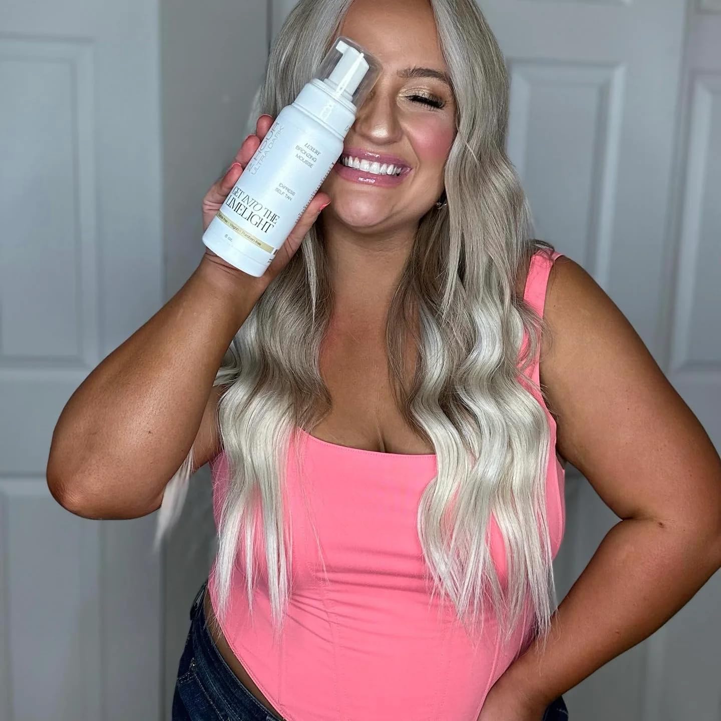 Get Into The Limelight 2 Hour Express, Ultra Dark Starter Kit with Self Tanning Mousse Plus Body and Face Applicator Mitts, Rinse in 2 Hours