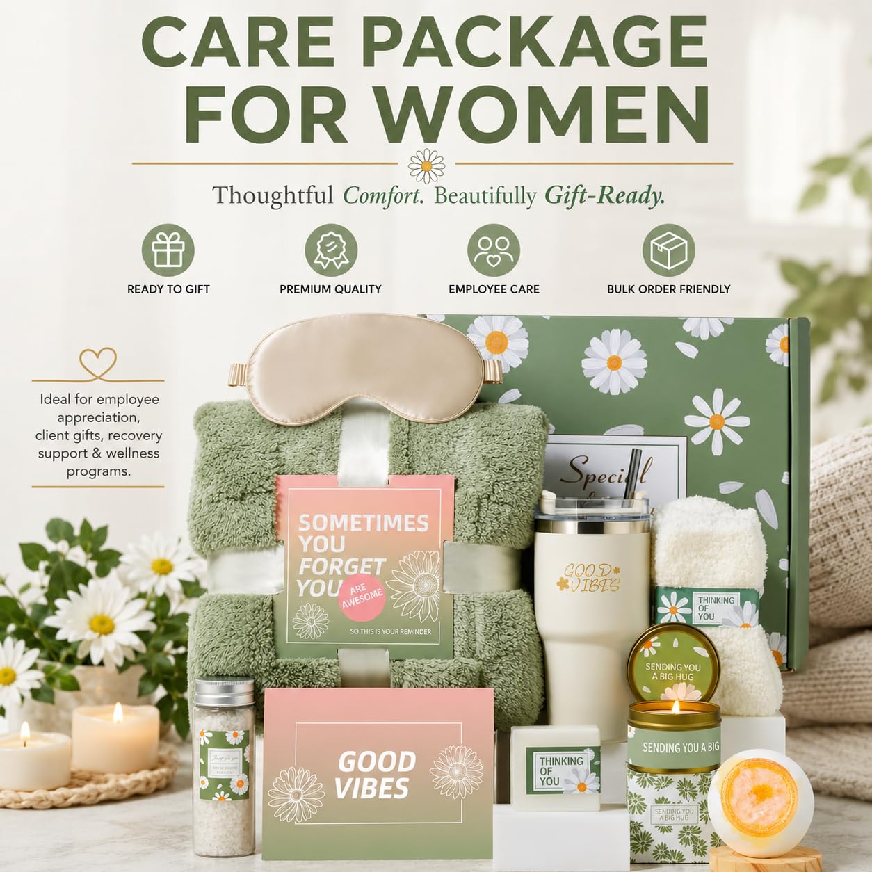 Self Care Gifts for Women：Spa Baskets · Get Well Soon , Birthday Gifts for Women Care Package · Relaxation Gift Sets for Women · Relaxing or Thinking of You for Her
