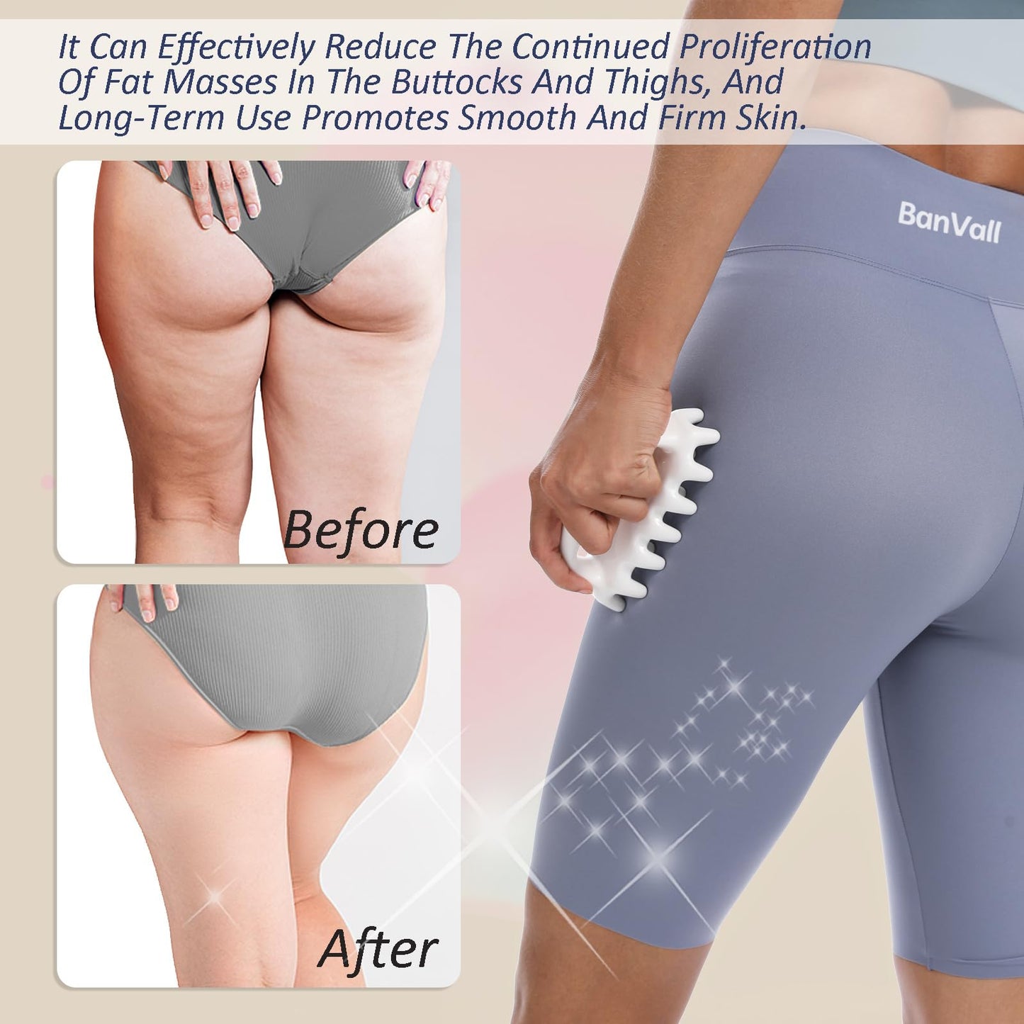BanVall Fascia Massage Tool Blaster for Cellulite Massager,Release Lymphatic Drainage - Skin Tightening,Reduce Cellulite,Trigger Points Massager,Relieving Muscle Soreness for Whole Body