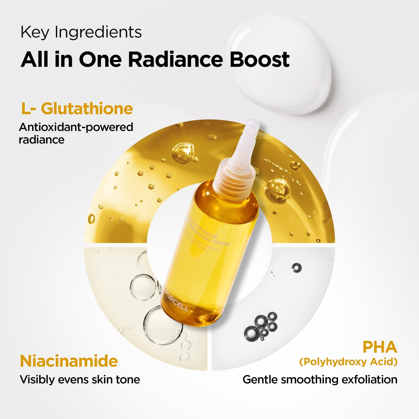 L-Glutathione Vitamin Boosting Toner infused with Niacinamide, Vitamin C, Glutathione & Tocopherol | Uneven & Dull Skin, Anti-Pigmentation Korean Skincare (10.14 fl oz / 300 ml)