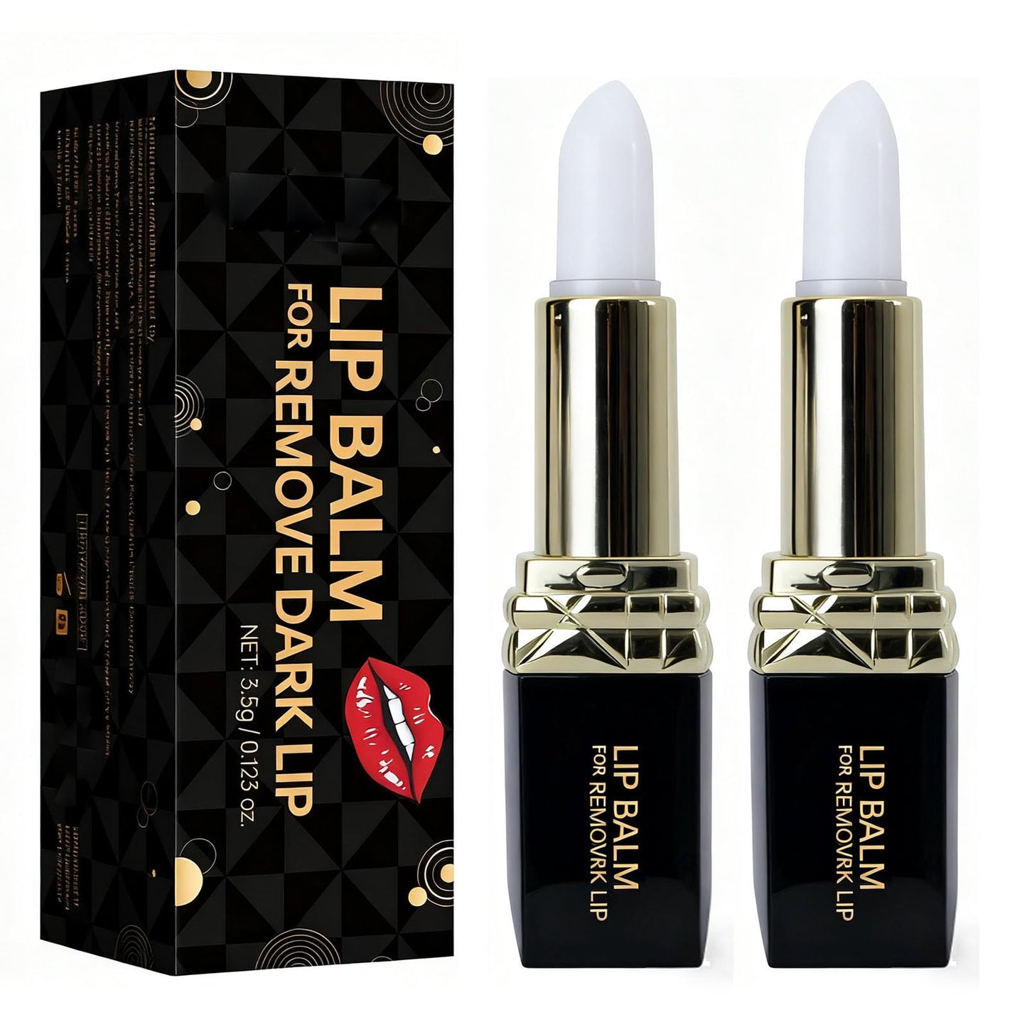 INSEEK Lightening Lip Balm for Dark Lips, 2Pcs Lip Lightening Balm for Smokers, Long-Lasting Hydration to Soften Dry Cracked Dull Looking Lips, Gentle Exfoliating Care to Smooth Dry, Flaky Texture