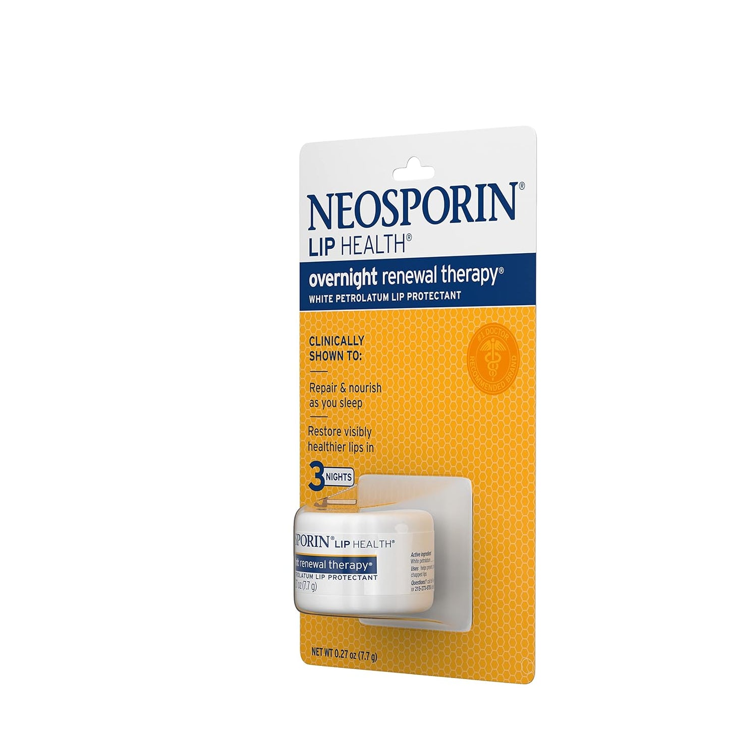 Neosporin Overnight Lip Health Renewal Therapy - 0.27 oz Jar (Pack of 4)