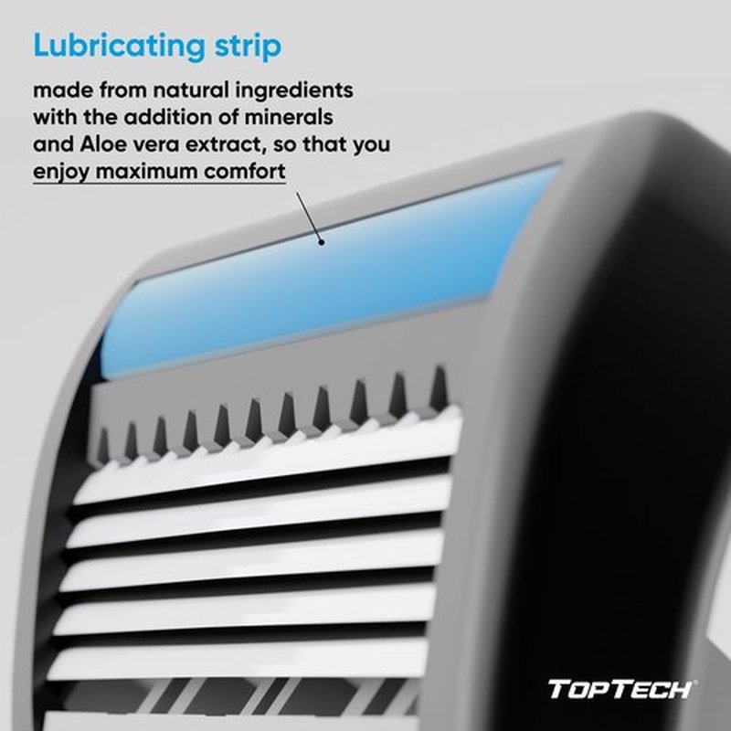 Toptech PRO 5 Razors for Men - Manual Shaving Razor & Replaceable Cartridges - 5-Blade Technology - 17 Count Pack (Handle + 16 Refills) - Soft Shave & Sharp Blades - Cost-effective Refill