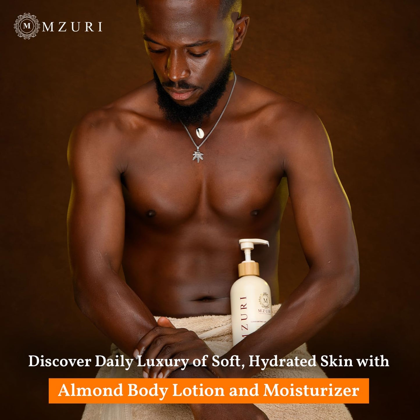 MZURI Body Lotion & Moisturizer – Sweet Almond Oil | Lightweight, Fast-Absorbing Hydrating Body Lotion for Dry, Sensitive Skin | Paraben-Free Daily Body Care for Women & Men | 16 fl oz