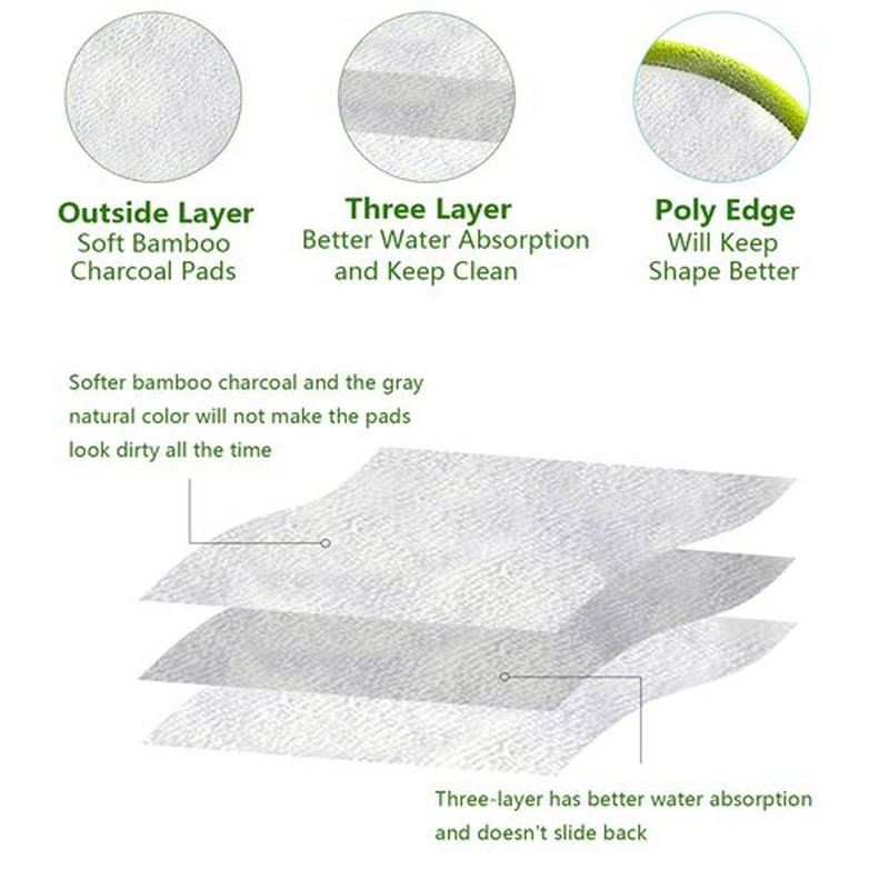 Sopurrrdy 20 Pack Reusable Makeup Remover Face Pads with Laundry Bag Washable Soft and Comfortable Cleaning Face Skin,Washable Bamboo Cotton Rounds (White)