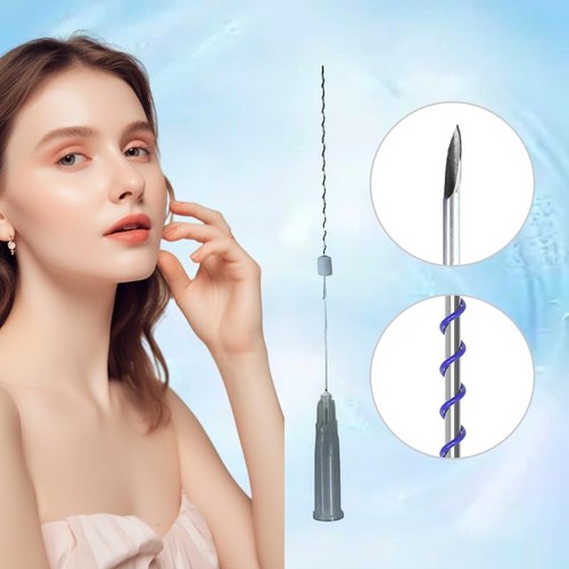 ESTEVO PDO Screw Thread, Lift Face Tip Screw Threads, PDO Threads Face Lifting Face & Whole Body (100PCS-27G*60mm)