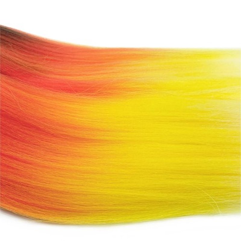 UPruyo Pre Stretched Rainbow Braiding Hair Ombre Orange Yellow Blue Purple Kids Colorful Braiding Hair Extensions for Braids Synthetic Fake Hair for Braiding (26 In 3 Packs)