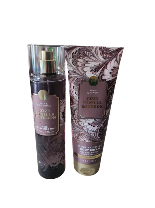 Bath & Body Works Bath and Body Works Fragrance Gift Sets (Vanilla Bourbon Mist and Cream)