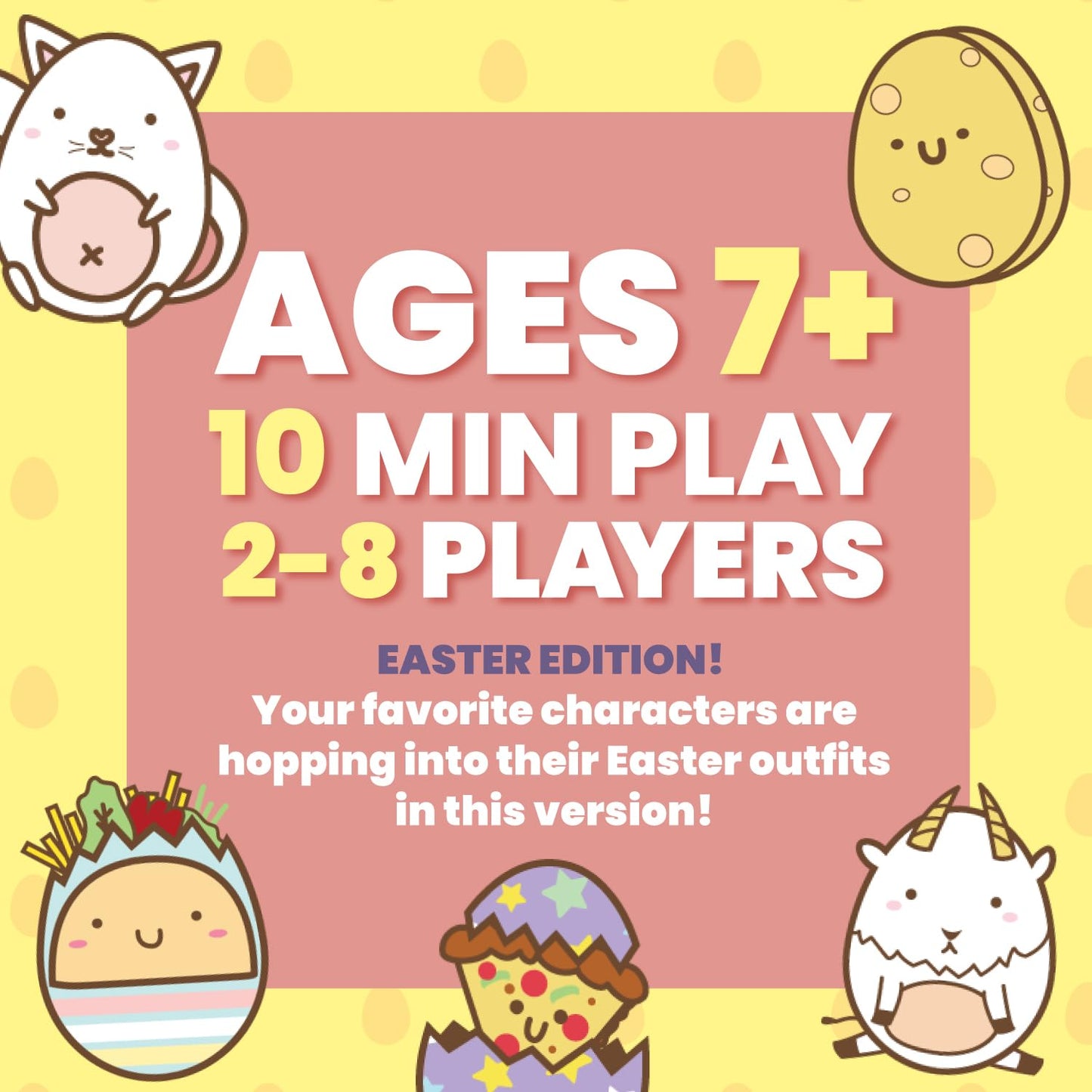 Taco Cat Goat Cheese Pizza Easter Edition Card Game for Family Game Night | Candy-Free Easter Basket Stuffers | Easy to Play 15 Minute Rounds | Fun for Kids, Teens, Adults, and Families | 2-8 Players