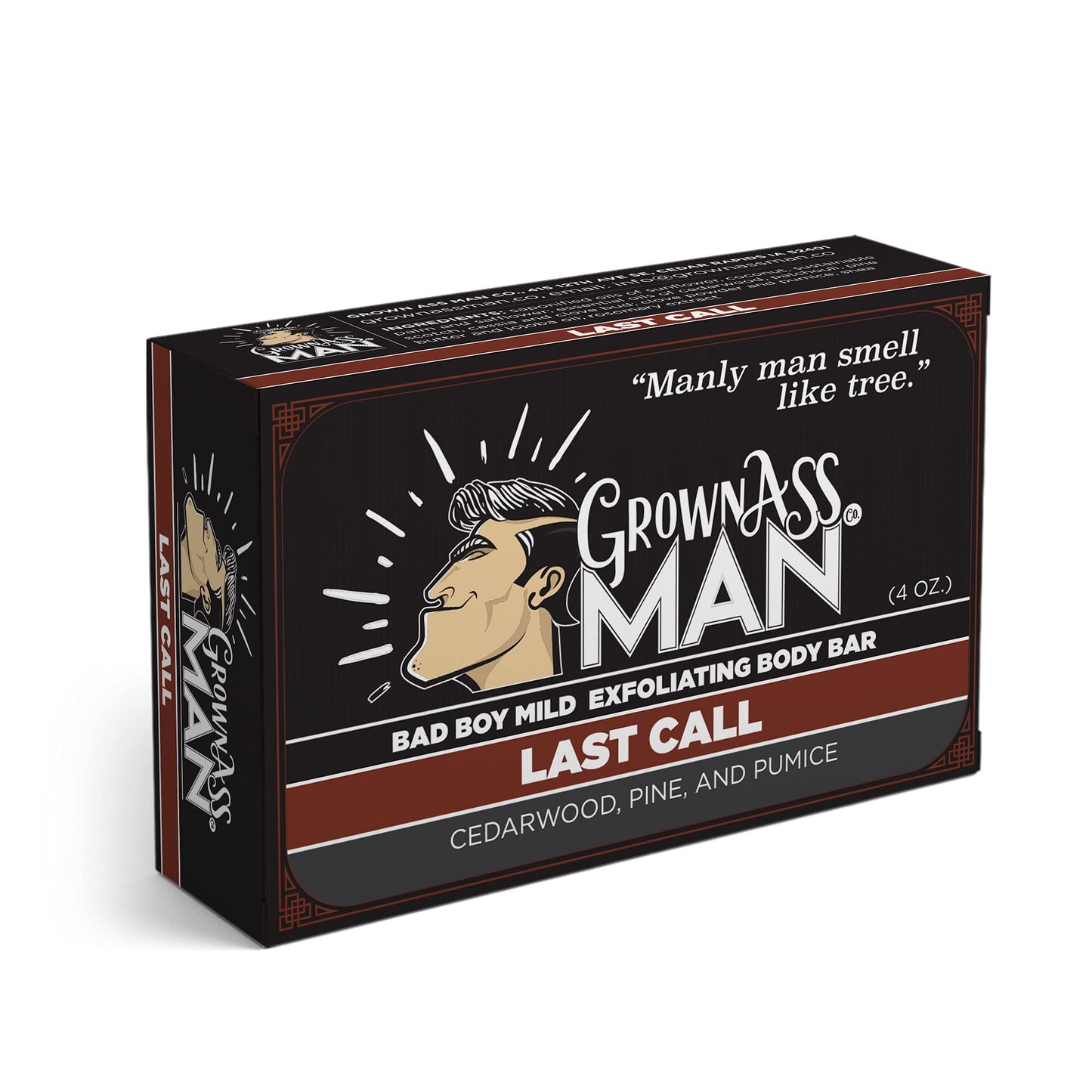 Grown Ass Man Co. Combo Packs - Solid Soap & Shampoo Bars Rich Lather with Natural Oils & Gentle Scrub for Men - Plastic Free & Eco-Friendly, Natural & Organic Deep Clean, 4oz Bars (Woodsman 3-Pack)