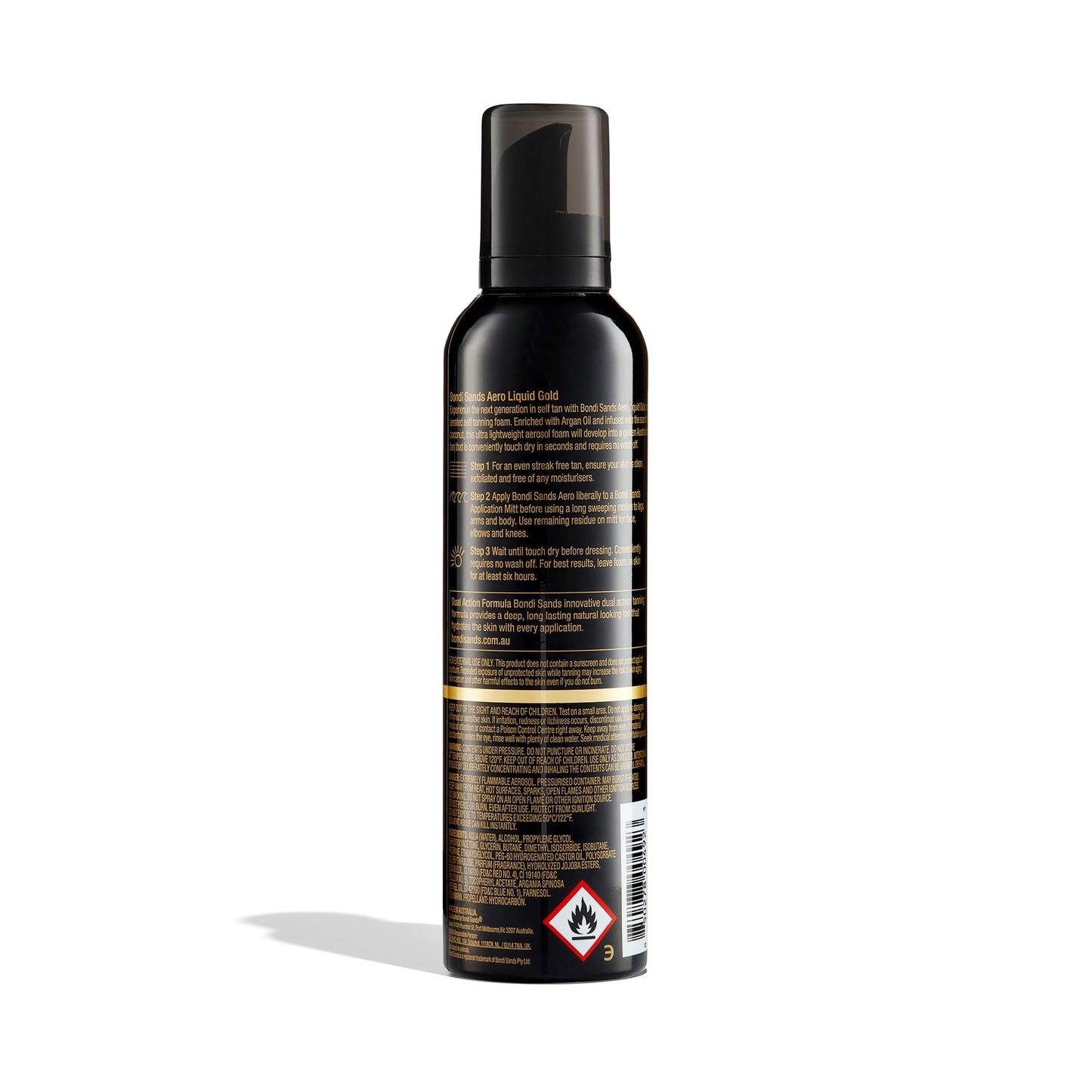 Bondi Sands Aero Self Tanning Foam | Lightweight + Fast-Drying Aerosol Formula Gives Skin a Hydrated, Long-Lasting Bronzed Glow | Dark, 7.61 Oz/225 mL