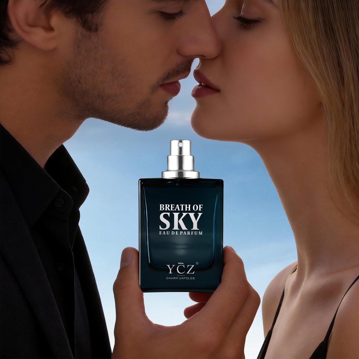 Ycz Breath of the Sky Eau de Parfum for Men, 1.7 Fl Oz (50 mL), Long-Lasting Cologne, Fresh Aromatic Woody Scent with Orange Blossom, Vanilla and Cedarwood Notes for Daily Wear, Travel and Gif
